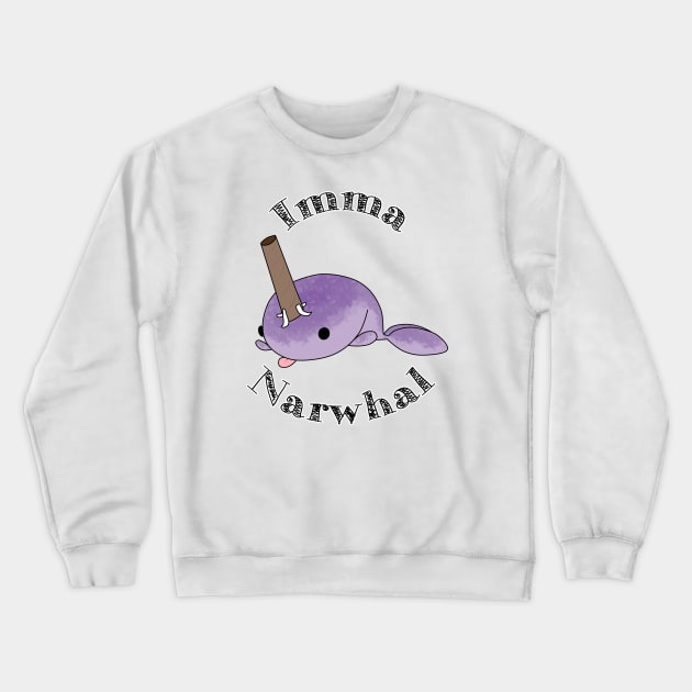 Imma Narwhal Crewneck Sweatshirt by NivRyo